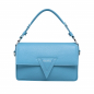 Preview: Shoulder bag made of grained calfskin light blue